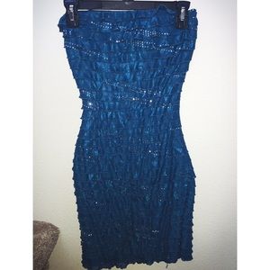 Blue Bodycon Mini Dress